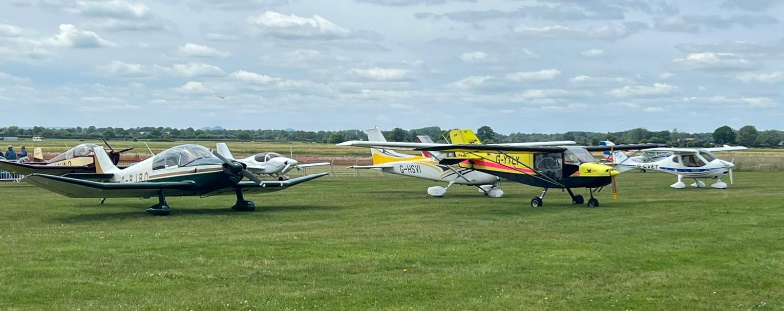 Line up of Sqn aircraft